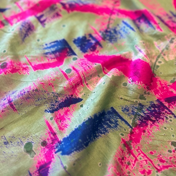 Funky Abstract Silk Scarf - Picture 1 of 8
